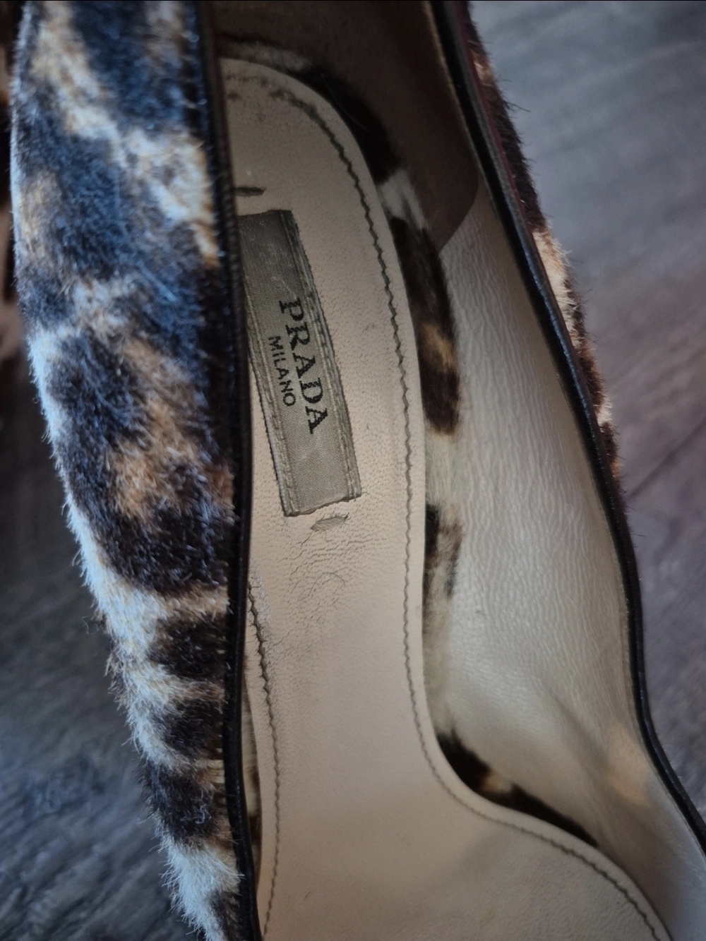 Prada Vintage Leopard Print Platform Stiletto Made In Italy-Size 40. US Size 9.5 - Picture 11 of 11